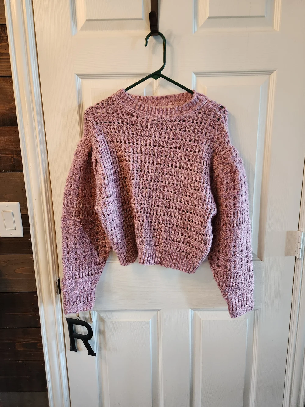 Universal Thread Cozy Open-Knit Lavender Women's Sweater